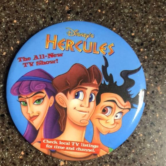 Disney Other - DISNEYS HERCULES TV SHOW BUTTON